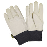 Men's 10 oz Cotton Work Gloves - with Knit Wrist, One Size, White