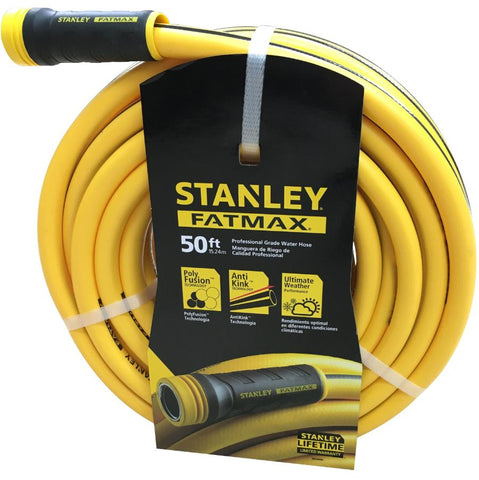 Stanley Fatmax Professional Grade Water Hose, 50' x 5/8", Yellow 500 PSI