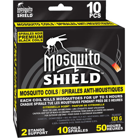 Mosquito Shield MS0401 Citronella scented 5 Hour Mosquito Coils with Two Stands, 10pcs