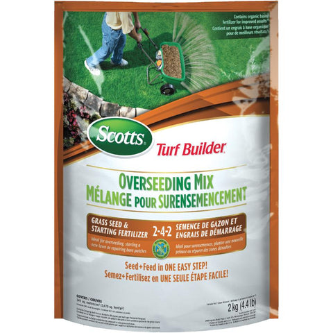 Scotts 12416 Turf Builder Overseeding Mix Grass Seed & Starting Fertilizer 2-4-2