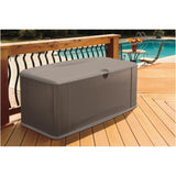 Rubbermaid 5E39 X-Large Deck Box with Seat, Sandstone