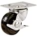 Shepherd Hardware 9510 2-1/2-Inch Rubber Swivel Plate Caster with Side Brake, 100-lb Load Capacity