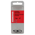 2 Pack 1/2" External Retaining Snap Rings