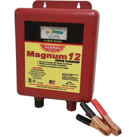 Parmak MAG12-UO 12-Volt Magnum Low Impedance Battery Operated 30-Mile Range Electric Fence Charger