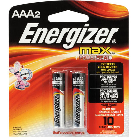 Max Alkaline AAA Batteries - 2 Pack