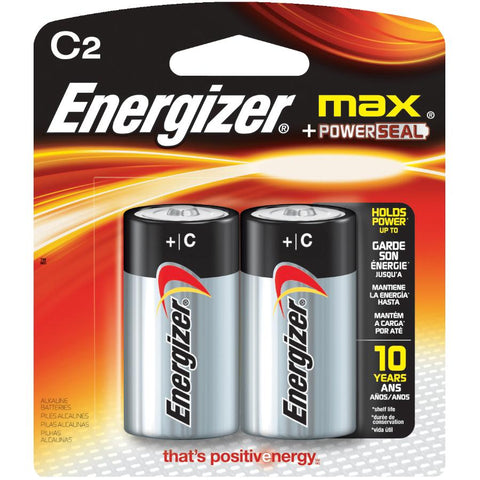 Max Alkaline C Batteries - 2 Pack