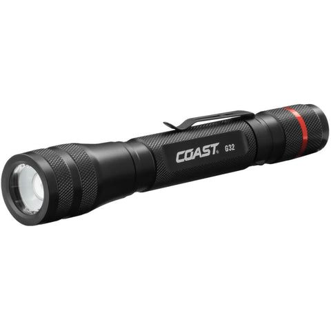 Twist Focus Aluminum LED Flashlight, with 2 AA Batteries