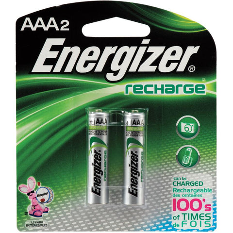 Energizer Rechargeable Batteries, AAA Size, 2-Count
