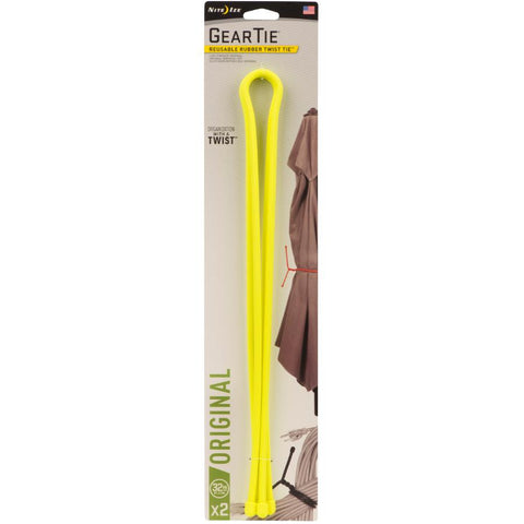 Nite Ize GT32-2PK-33 Gear Tie, 32-Inch, Neon Yellow