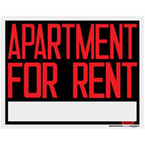 15" x 19" Apartment For Rent Sign