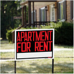 15" x 19" Apartment For Rent Sign