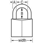 Master Lock 140D Solid Brass Keyed Different Padlock with 1-9/16-Inch Wide Body, 7/8-Inch Shackle