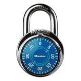 Master Lock Padlock, Standard Dial Combination Lock, 1-7/8 in. Wide, Assorted Colors, 1505D