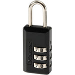 Master Lock 646D Set Your Own Combination Luggage Lock, 13/16 in. Wide with 11/16 in. Long Shackle, Black