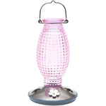 Perky-Pet 8131-2 Cranberry Hobnail Vintage Glass Hummingbird Feeder