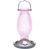 Perky-Pet 8131-2 Cranberry Hobnail Vintage Glass Hummingbird Feeder