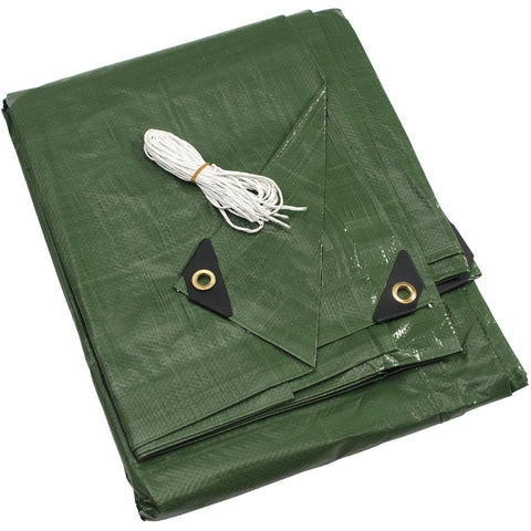12' x 14' Olive Green Poly Tarpaulin