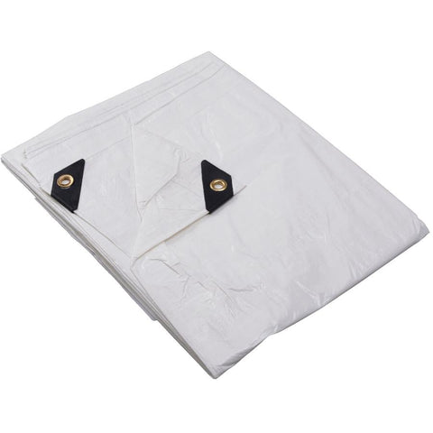 10' x 12' White Poly Tarpaulin