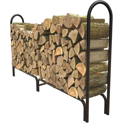 Panacea 15204 Deluxe Outdoor Log Rack, Black, 8-Feet