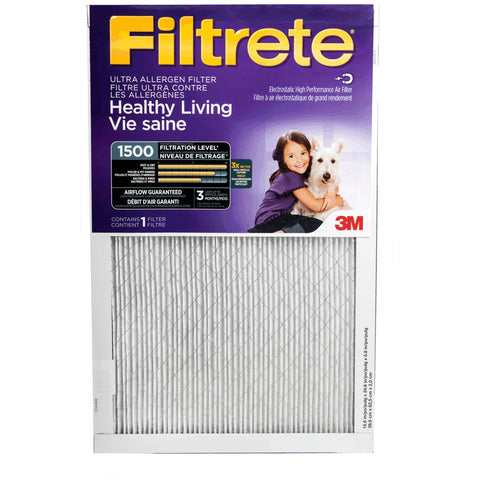 Filtrete 70005040590 Ultra Allergen Reduction Filter, 1500 MERV, 14 x 25 x 1 (Purple)