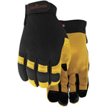 Men's Medium Full Grain Leather Palm/Spandex Back Work Gloves