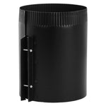 Stove Pipe Conctr 24ga 7in Blk