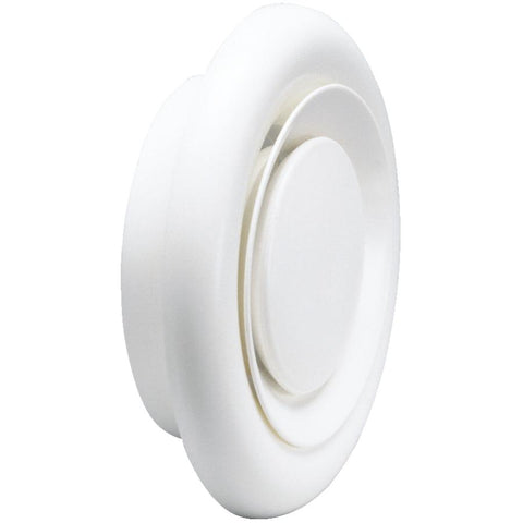 VT0110 Round Air Diffuser, Plastic, 4-5 in Dia, White