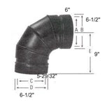 Selkirk Metalbestos 266230 6-Inch 90 Elbow (Matte Black)