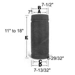 Selkirk Inc Stovepipe Length 6 11To18In DSP7AL-1