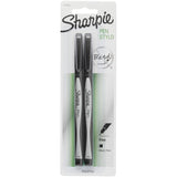 Fine Tip Permanent Pens - Black, 2 Pack
