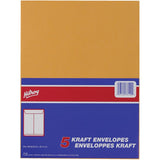 Kraft Envelopes - 9" x 12", 5 Pack