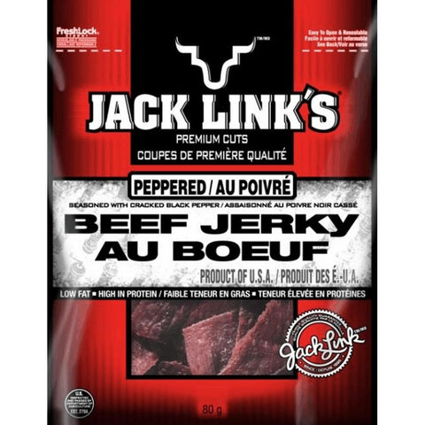 Link Snacks Beef Jerky Peppered, 80 Gram