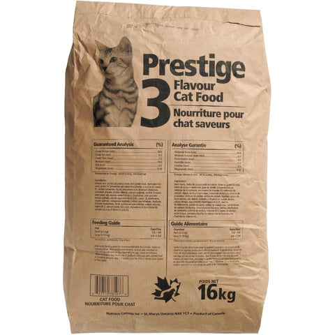 Prestige Dry Cat Food - 3 Flavour Blend, 16 kg