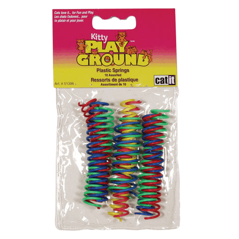 Kitty Playground Plastic Springs Cat Toy - 10 Pack