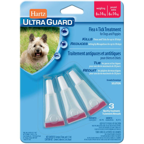 Ultra Guard Flea and Tick Drop Treatment - for Dogs and Puppies 6 kg - 14 kg