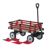 16 inch(s) x 36 inch(s) Red Wooden Childrens Wagon with Sleigh Runners