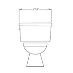 15.5" Niagara 4.8L 2 Piece White Flapperless Toilet
