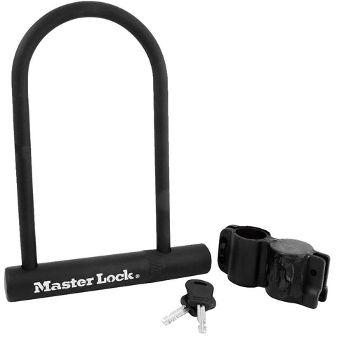 Master Lock 8170D Hardened Steel U-Lock, 6-1/8-Inch Wide, 8-Inch Shackle Clearance