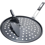 GrillPro 98140 Non-Stick Pizza Grill Pan Includes Pizza Cutter/Server, 12-Inch Diameter