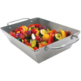 Deep Dish Square BBQ Wok - Stainless Steel