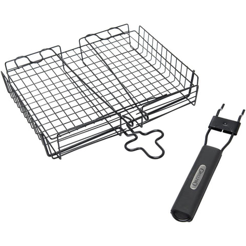 GrillPro 24876 Deluxe Non Stick Broiler Basket with Detachable Handle