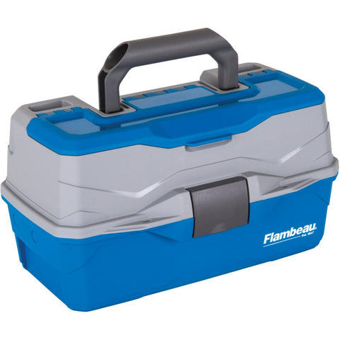 Flambeau Outdoor 6382 Classic 2-Tray Tackle Box, Blue/Gray