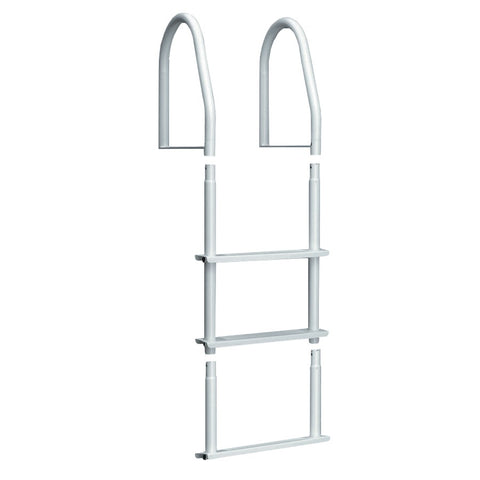 Dock Edge Howell Galvalume Fixed Dock Ladder, 3 Steps, White