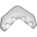 Dock Edge Premium PVC Air-Filled Corner Bumper - White