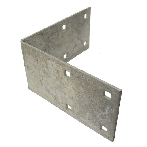 Dock Edge Outside Corner End Heavy Duty Galvanized Floating Dock, 9/16-Inch Square Hole