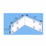 Dock Edge Outside Corner End Heavy Duty Galvanized Floating Dock, 9/16-Inch Square Hole