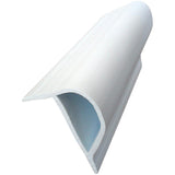 Dock Edge + Slant P PVC Profile Dock Guard, White, 16'