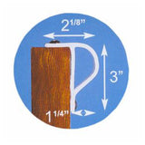 Dock Edge + Slant P PVC Profile Dock Guard, White, 16'