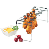 GrillPro 41551 Non-Stick Wing Rack with Chrome Legs