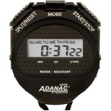 MARATHON ST083009 Adanac 4000 Digital Stopwatch Timer with Extra Large Display and Buttons, Water Resistant, Two Year Warranty - Black